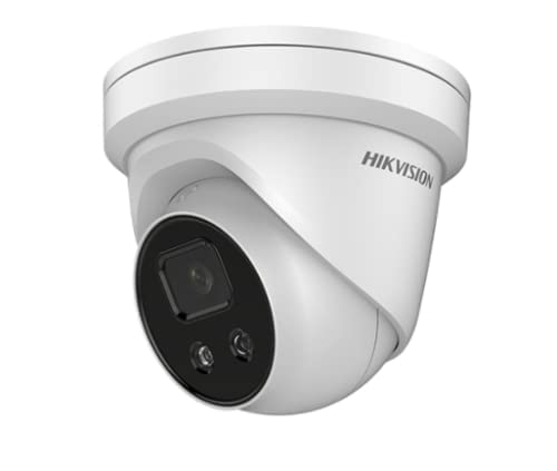 Hikvision PCI-T15F2SL AcuSense 5MP Outdoor Deep Learning Network Turret Dome Camera w/ 2.8 mm Lens, Active Strobe Light and Audio Alarm (Renewed)