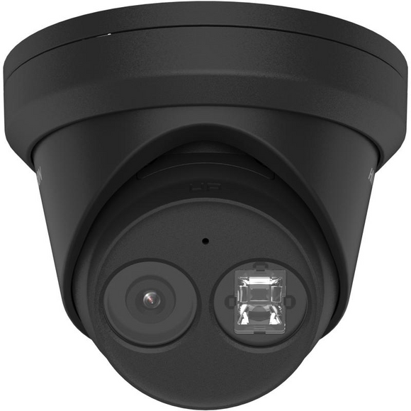 Hikvision DS-2CD2343G2-IU 4MP AcuSense Turret IP Camera w/ 2.8mm Lens, IR up to 30m (~98ft), IP67 Waterproof rated, 12VDC/PoE (Black) (Renewed)