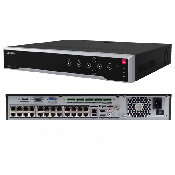 Hikvision DS-7732NI-M4/24P 32 Channel 8K NVR 24ch-PoE 32MP H.265+ 4x SATA (No HDD Included) (Renewed)