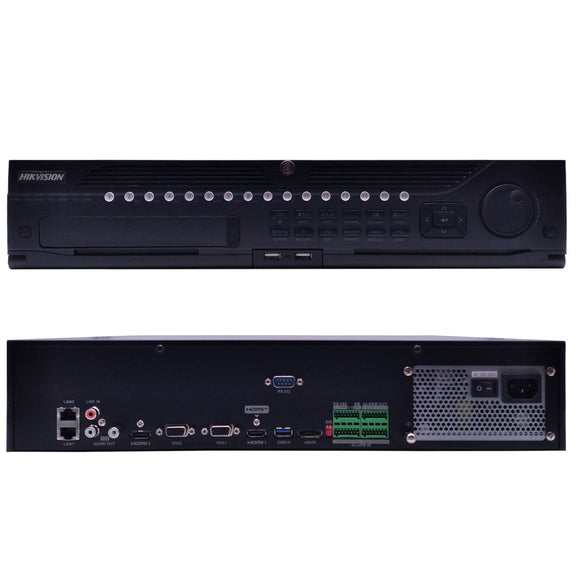 Hikvision DS-9632NI-I8 32 Channel NVR, H.264/H.264+/H.265 Upto 12 MP, HDMI, 8 Sata, (no HDD Included) (Renewed)