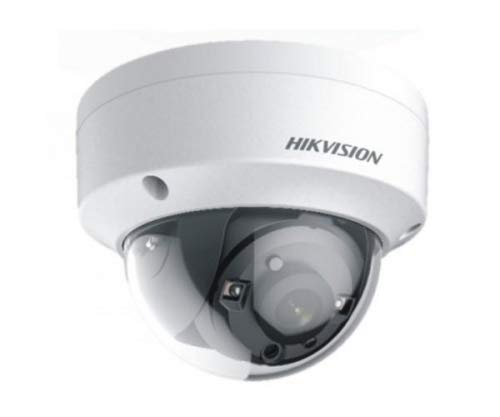 Hikvision DS-2CE56D8T-VPIT 2MP Outdoor Analog Dome Camera w/ 3.6mm Lens, Ultra-Low Light, IP67/IK10 Protection (Renewed)