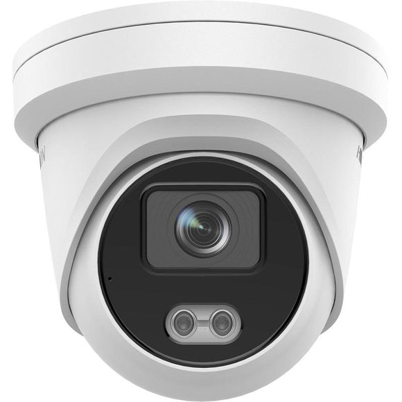 Hikvision DS-2CD2347G2-LU 4MP ColorVu 24/7 Color Network Turret Camera, White Light up to 30m(~100ft), IP67 Waterproof Rated, 12VDC/PoE (Renewed)