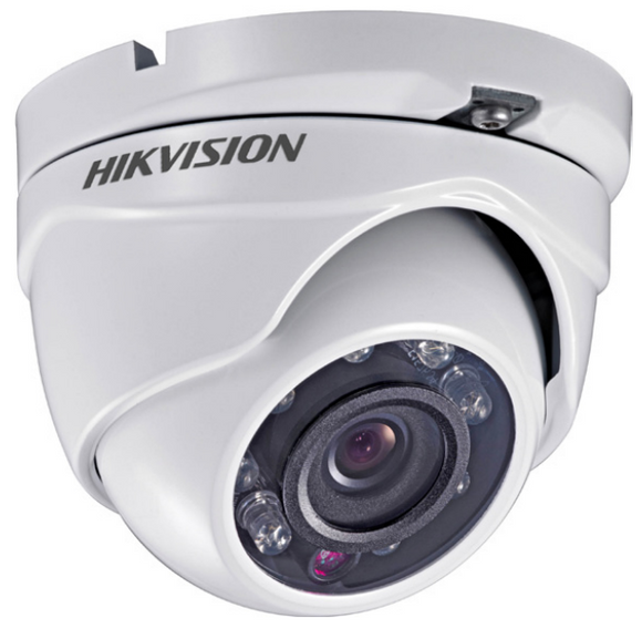Hikvision DS-2CE558N-IRM 600TVL Outdoor Analog Dome Camera, IR up to 20m, 12VDC (Renewed)