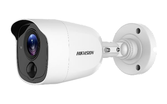 Hikvision DS-2CE11D0T-PIRL 2MP Outdoor IR Bullet Analog Camera w/ 2.8mm Lens (Renewed)