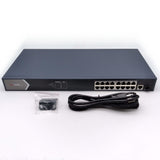Hikvision DS-3E0518P-E 16 Port PoE Switch, 230W Unmanaged Gigabit (Renewed)