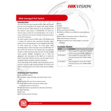 Hikvision DS-3E1318P-E 16 Port Web-Managed PoE Switch (Renewed)