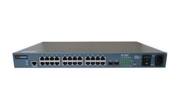 Hikvision DS-3D2228P 28 Port Multiservice Gigabit Ethernet PoE Switch, 400W (Renewed)