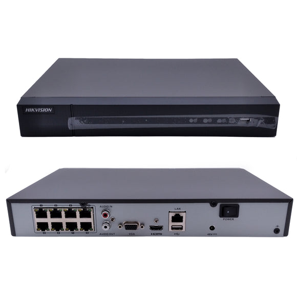 Hikvision ERI-K108-P8 8 Channel PoE 4K NVR, up to 8MP, H.265+ (Renewed)