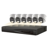 Hikvision EKI-K82T46H 8 Channel 8MP NVR with 2TB HDD & Six 4MP Hybrid Light Turret Cameras Kit (Renewed)