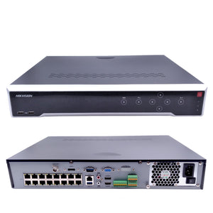 Hikvision DS-7716NI-I4/16P 16 Channel PoE 12MP 4K NVR, 4 SATA, Alarm, Audio, H.265+ (No HDD Included) (Renewed)