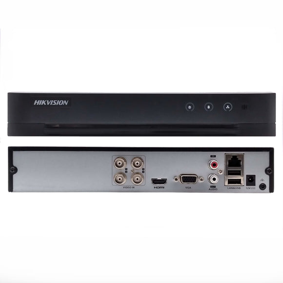 Hikvision ERT-K2041 4 Channel TurboHD DVR, 4MP, H.265, 2-ch IP Cameras Supported (Renewed)