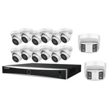 Hikvision EKI-K164T814A AcuSense Kit 16 Channel NVR W/ 4TB HDD, 12x 8MP 4K Outdoor IP Cameras, 8MP Panoramic Camera (Renewed)