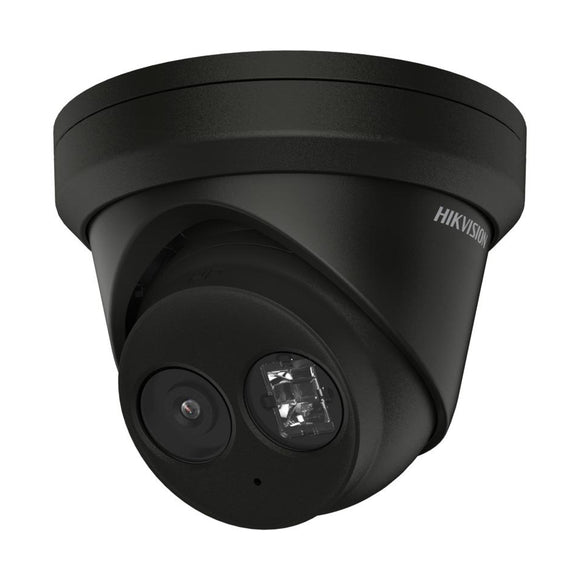 Hikvision DS-2CD2383G2-IU 8MP 4K AcuSense Network Turret Camera w/ 2.8mm Lens, Microphone, IR up to 30m(~98ft), IP67 Waterproof Rated, 12VDC/PoE (Black) (Renewed)