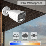 Acelevel 8MP PoE IP Bullet Camera, Smart Hybrid Lights, AI Detection, Built-in Mic, Value Series