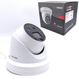 Hikvision PCI-T15F4SL 5MP AcuSense Outdoor Deep Learning Network Turret Dome Camera w/ 4mm Lens, Active Strobe Light and Audio Alarm (Renewed)