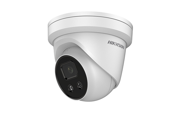 Hikvision DS-2CD2346G1-I/SL 4MP Indoor AcuSense Fixed Turret Network Camera with Strobe Light and Audio Alarm, 2.8mm Lens (Renewed)
