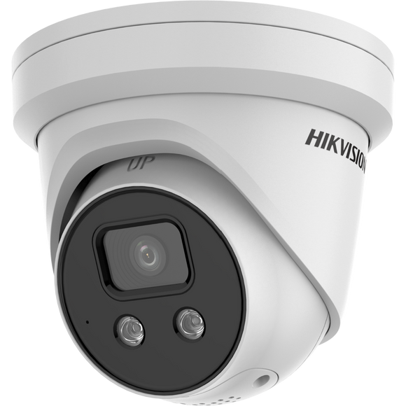 Hikvision DS-2CD2346G2-I 4MP AcuSense Deep Learning Network Turret Camera w/ 2.8mm Lens, Low-light powered by DarkFighter, IP67 Waterproof (Renewed)