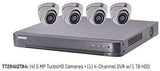 HIKVISION T7204U1TA4 TurboHD Kit include (1) DS-7204HUI-K1-1TB 4 Channel DVR w/1 TB HDD + (4) DS-2CE56H0T-ITMF TurboHD 5MP EXIR Outdoor Analog Cameras (Renewed)