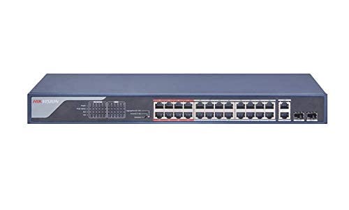 Hikvision DS-3E0326P-E2 24 Port 100 Mbps Unmanaged PoE Network Switch (Renewed)