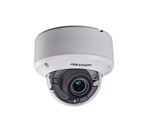 Hikvision DS-2CE56F7T-AVPIT3Z 3MP Outdoor Analog Vandal-Resistant Dome Camera w/ 2.8-12mm Motorized Varifocal Lens, HD-TVI Video Output, 131' IR Range, IP66, IK10 (Renewed)