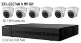 Hikvision EKI-Q82T46 Kit w/ 2TB HDD, 8 Channel 4MP PoE NVR & (6) 4MP Night Vision Network Turret Cameras with 2.8mm Lens (Renewed)