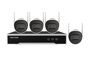 Hikvision EKI-K41B44W Wi-Fi Kit w/ 1TB HDD, 4 Channel Wireless NVR with (4) 4MP Wi-Fi Bullet Cameras, 2.8mm Lens (Renewed)