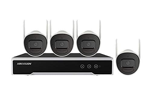 Hikvision EKI-K41B44W Wi-Fi Kit w/ 1TB HDD, 4 Channel Wireless NVR with (4) 4MP Wi-Fi Bullet Cameras, 2.8mm Lens (Renewed)