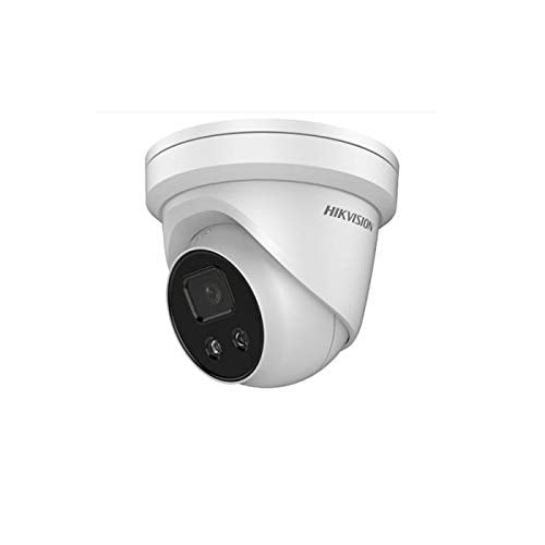 Hikvision DS-2CD2346G1-I 4MP AcuSense Outdoor Network Turret Camera w/ 6mm Lens, EXIR 2.0 up to 165ft (50m), IP67, 12VDC/PoE, Metal Housing(Renewed)