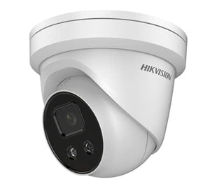Hikvision PCI-T18F4S 8MP AcuSense Deep Learning Outdoor Network Turret Camera w/ 4 mm Lens (Renewed)