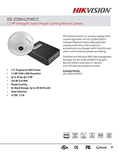 Hikvision DS-2CD6412FWD-C2 1.3MP Pinhole Covert Network Camera (Body Only, No Lenses) (Renewed)