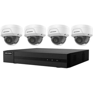 HIKVISION EKI-K41D44 Kit w/ 1TB HDD, 4 Channel 4K NVR & (4) 4MP Outdoor Network Dome Camera, 2.8mm Lens (Renewed)