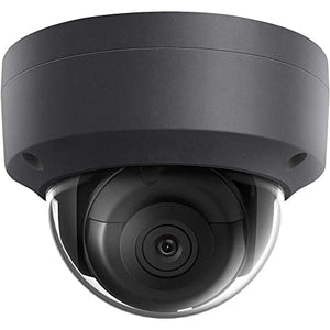 Hikvision DS-2CD2185FWD-ISB 8MP Outdoor Network Dome Camera w/ 2.8mm Lens, Audio/Alarm I/O, IP67/IK10 (Black) (Renewed)