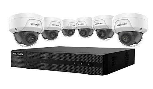 Hikvision EKI-K82D46 Kit w/ 2TB HDD, 8 Channel 4K PoE NVR & (6) 4MP Outdoor Network Dome Cameras, 2.8mm lens (Renewed)