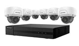 Hikvision EKI-K82D46 Kit w/ 2TB HDD, 8 Channel 4K PoE NVR & (6) 4MP Outdoor Network Dome Cameras, 2.8mm lens (Renewed)