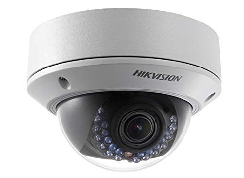 Hikvision DS-2CD2712F-I 2.8-12mm Network Dome Camera, 1.3MP, IP66, 20M, IR, 720P, Varifocal Lens, True Day/Night (Renewed)
