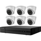 Hikvision EKI-Q82T46 Kit w/ 2TB HDD, 8 Channel 4MP PoE NVR & (6) 4MP Night Vision Network Turret Cameras with 2.8mm Lens (Renewed)