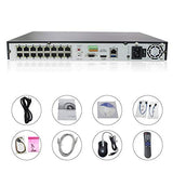 Hikvision DS-7616NI-I2/16P 16 Channel PoE NVR, Up to 12MP Resolution, 4K, 2 SATA (no HDD Included) (Renewed)