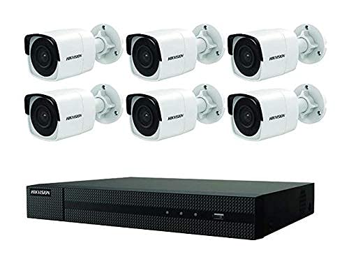 Hikvision EKI-K82B86 Kit w/ 2TB HDD, 8 Channel 4K NVR with (6) 8MP Outdoor Network Bullet Cameras (2.8 mm Fixed Lens), RJ45 Connections (Renewed)
