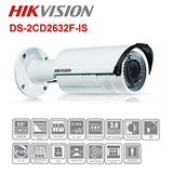 Hikvision DS-2CD2632F-IS 2.8-12mm Network Bullet Camera, 3MP Varifocal IR (Renewed)
