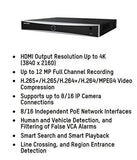 Hikvision DS-7608NXI-I2/8P/4S AcuSense Series 8 Channel 4K Smart Network Video Recorder, up to 8MP Resolution, Human and Vehicle Detection (no HDD Included) (Renewed)