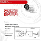Hikvision DS-2CE16D1T-IR 2MP Analog IR Bullet Camera w/ 2.8mm Lens (Renewed)