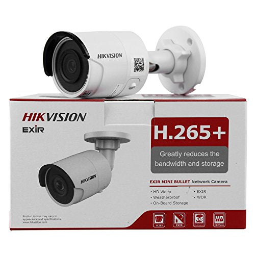 Hikvision DS-2CD2085FWD-I 8MP Network Bullet Camera with 2.8mm Lens (12 VDC & PoE IP67 30m IR Built-in SD Slot H.265 3D DNR Motion Detection) (Renewed)