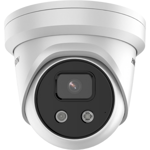 Hikvision DS-2CD2386G2-I 8MP 4K AcuSense Outdoor Network Turret Camera w/ 2.8mm Lens, Low-light powered by DarkFighter, IP67 Waterproof Rated, 12VDC/PoE (Renewed)