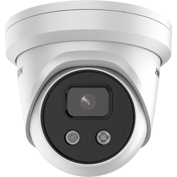 Hikvision DS-2CD2386G2-I 8MP 4K AcuSense Outdoor Network Turret Camera w/ 2.8mm Lens, Low-light powered by DarkFighter, IP67 Waterproof Rated, 12VDC/PoE (Renewed)