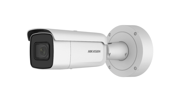 Hikvision DS-2CD2655FWD-IZS 5MP Network Bullet Camera w/ 2.8-12mm Varifocal Lens, IR up to 50m (~164ft), IP66/IK10 Weatherproof/Vandal-resistant Rated, 12VDC/PoE (Renewed)