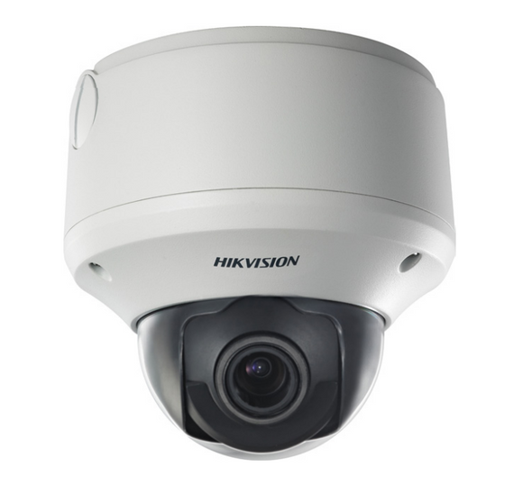 Hikvision DS-2CD7254F-EIZH 3MP Outdoor Network Dome Camera w/ 2.7-9mm Motorized Varifocal Lens, Heater and Fan, IR up to 30m(~90ft), IP66 Weatherproof Rated, 24VAC/High-PoE (Renewed)
