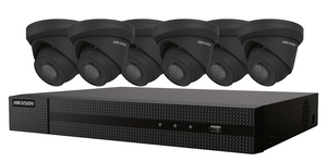 Hikvision EKI-K82T46B Value Express Kit w/ 2TB HDD 8 Channel 4K NVR with (6) 4MP Outdoor Network Turret Cameras w/ 2.8mm Lens (Black) (Renewed)