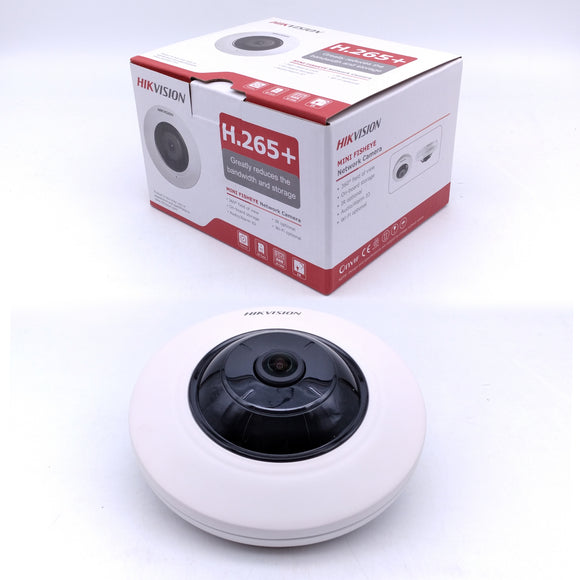 Hikvision DS-2CD2955FWD-IS 5MP 180° Fisheye Network Camera H.265+ PoE (Renewed)